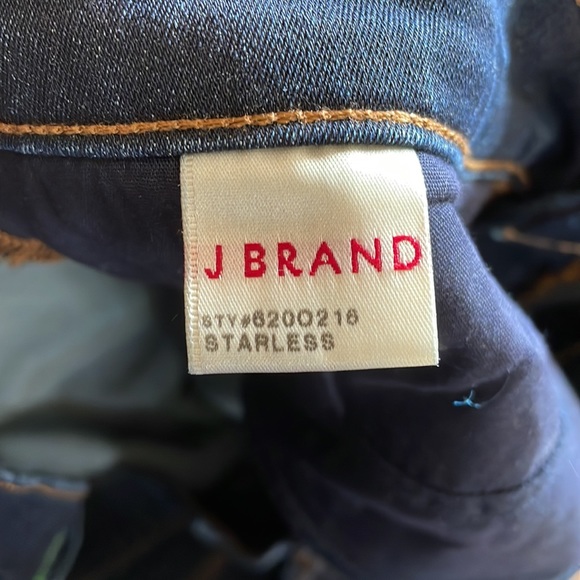 J Brand Dark Wash Starless Skinny Mid Rise Cropped Denim, size 29 - Picture 9 of 11
